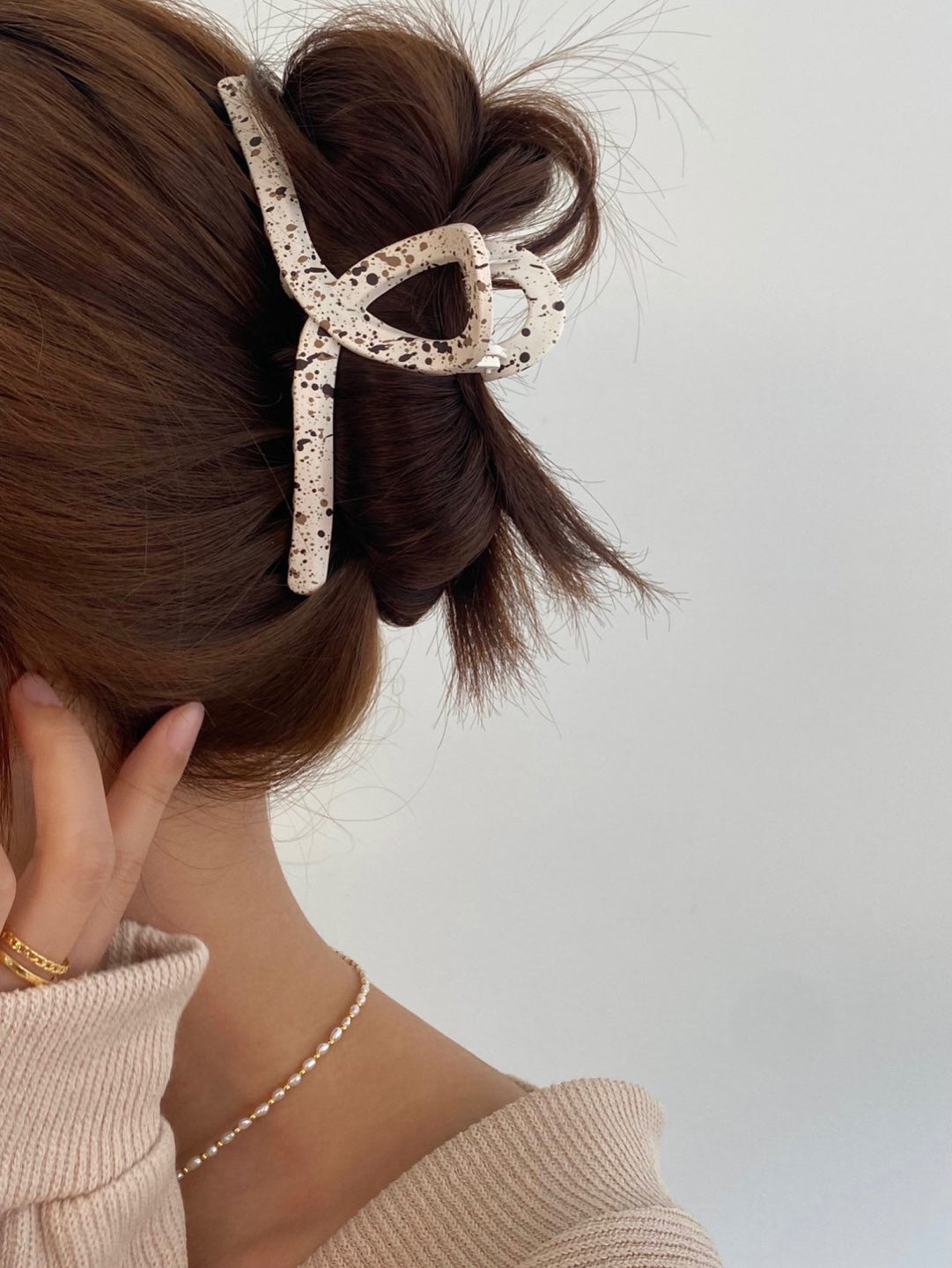 Splatter Pattern Bow Claw Hair Clips (SET OF 2)