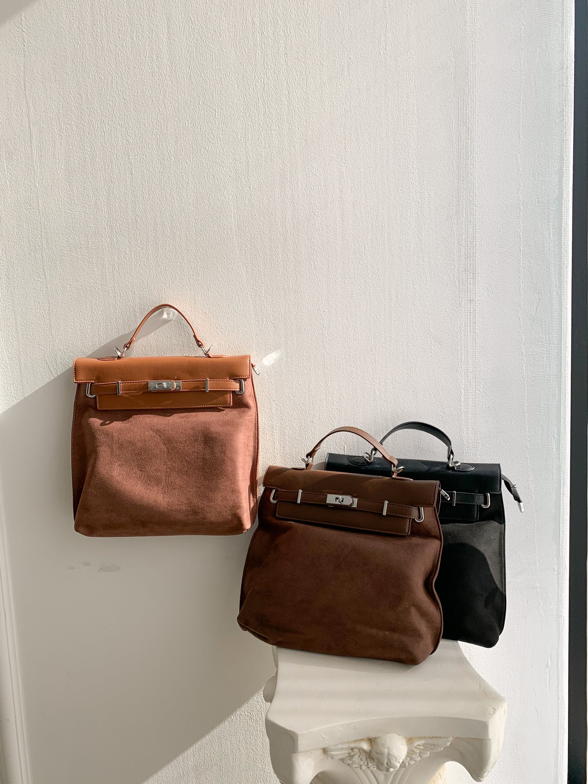 [Rêverit] - Buckle Large Shoulder Bag (3 Colours) image 1