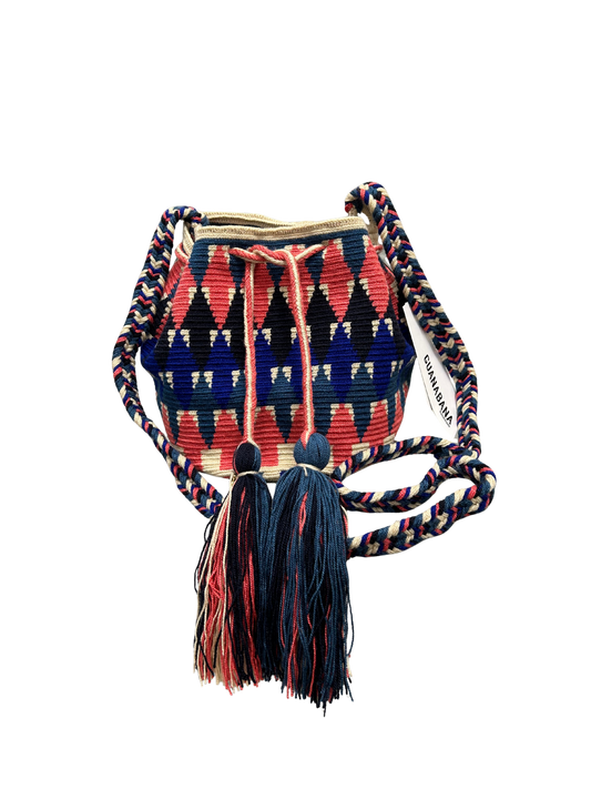 [Guanabana] Crossbody bag Medium (Pink/Blue)