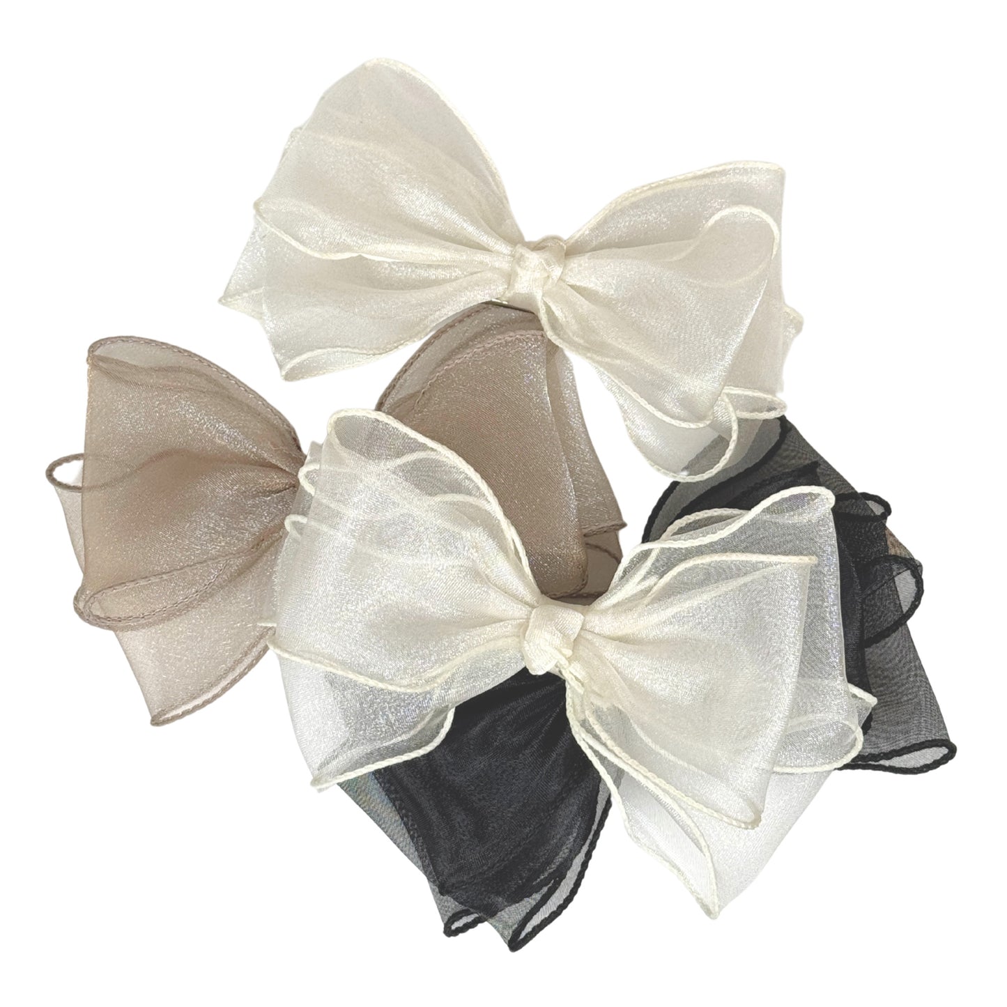 Sheer Organza Bow Hair Clips (3 Colours)