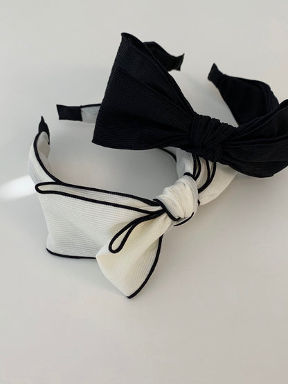 Wide Soft Fabric Bow Headband (2 Colours) image 2