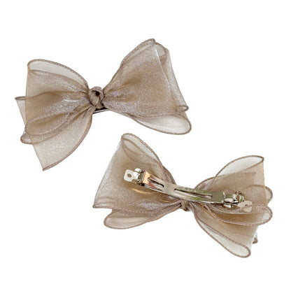 Sheer Organza Bow Hair Clips (3 Colours)
