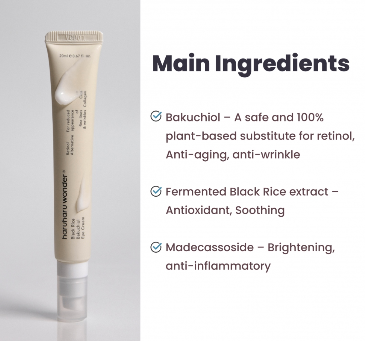 [HARUHARU WONDER] Black Rice Bakuchiol Eye Cream 20ml image 2