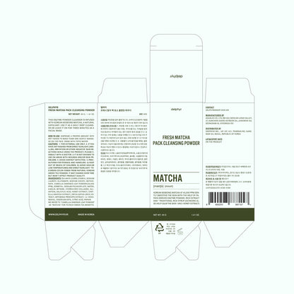 [delphyr] Fresh Matcha Pack Cleansing Powder 40g