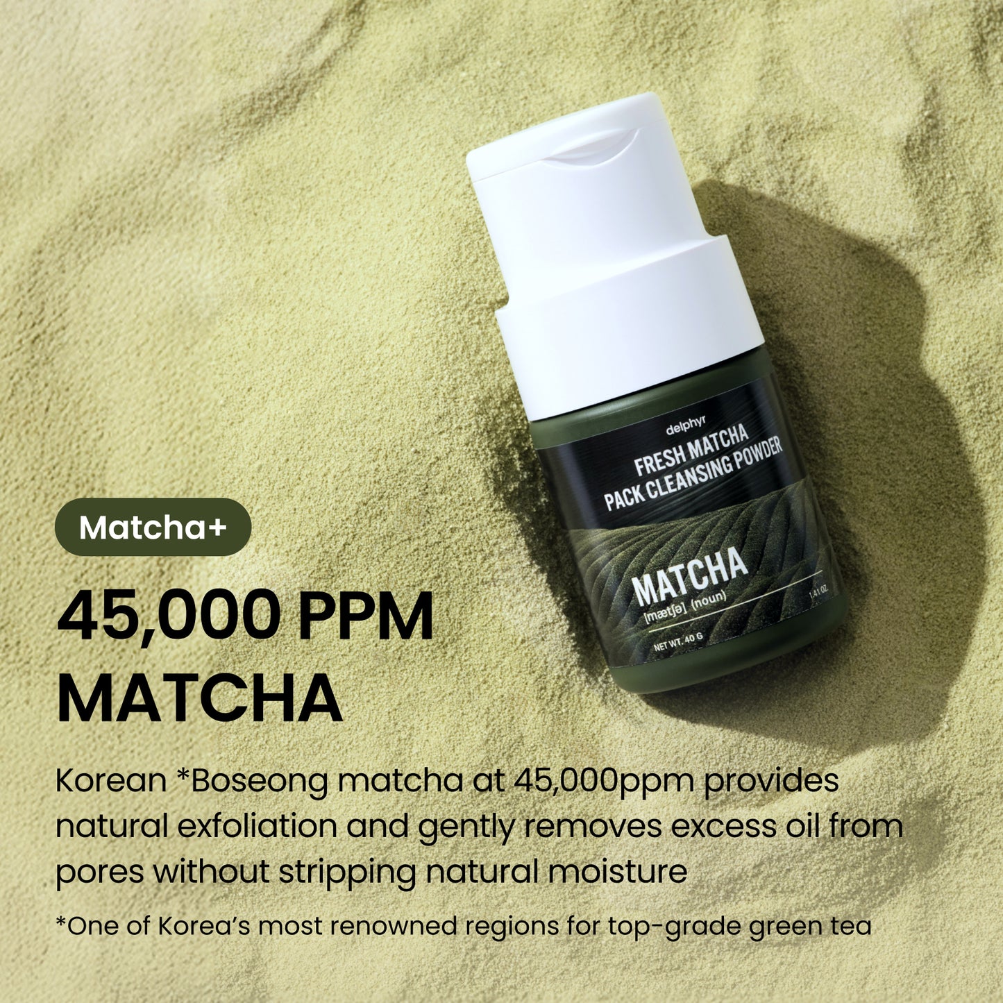 [delphyr] Fresh Matcha Pack Cleansing Powder 40g