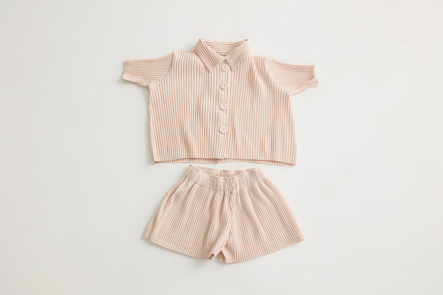 [Rêverit] Maison Pleats 007 - Kids (Salmon Pink/Black)