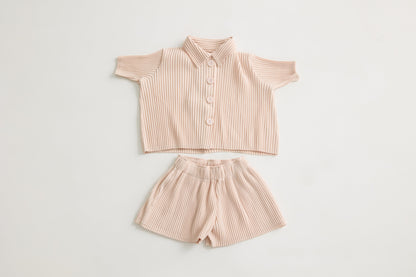 [Rêverit] Maison Pleats 007 - Kids (Salmon Pink/Black)