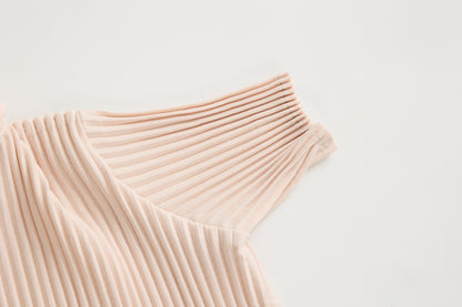 [Rêverit] Maison Pleats 007 - Kids (Salmon Pink/Black)