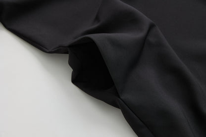 [Rêverit] Premium Made Tailored A-Line Midi Dress (Black)