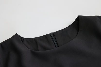 [Rêverit] Premium Made Tailored A-Line Midi Dress (Black)