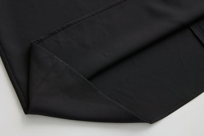 [Rêverit] Premium Made Tailored A-Line Midi Dress (Black)