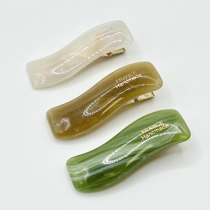 French Wave Design Barrette Hair Clips (SET OF 3)