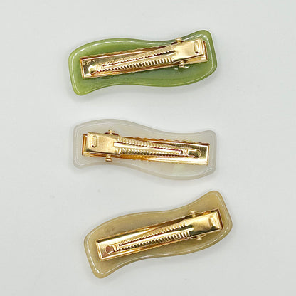 French Wave Design Barrette Hair Clips (SET OF 3)