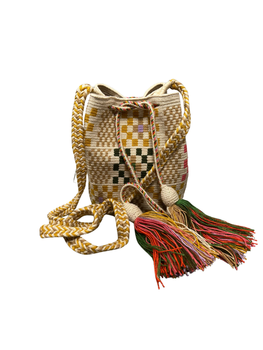 [Guanabana] Crossbody bag Medium (Beige Multi)