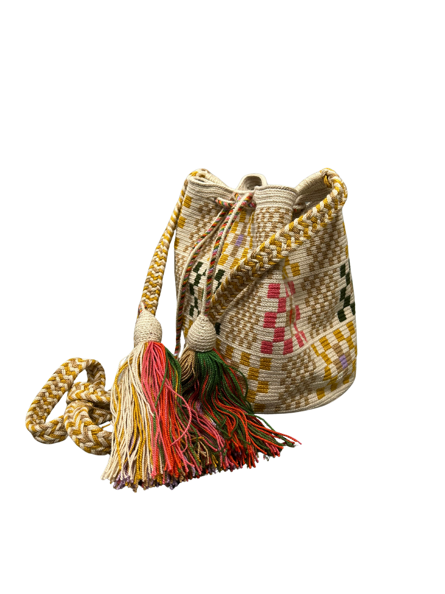 [Guanabana] Crossbody bag Medium (Beige Multi)