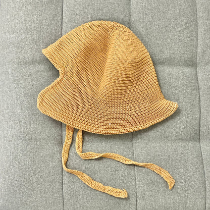 Summer Straw Bucket Hat with Ribbon Tie (3 Colours)