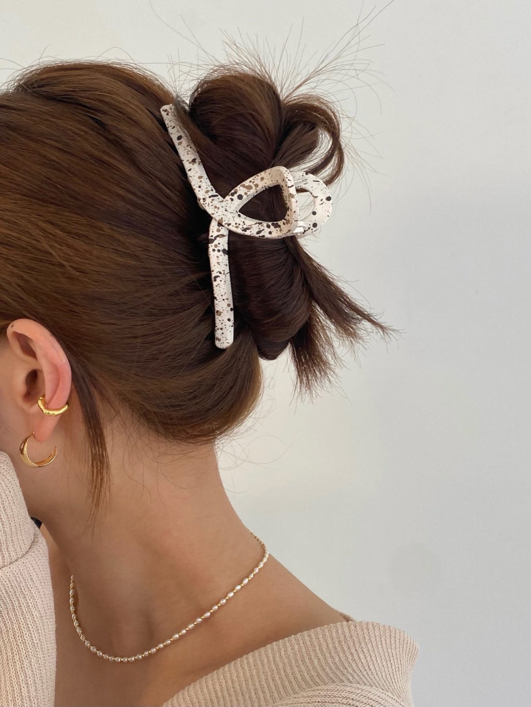 Splatter Pattern Bow Claw Hair Clips (SET OF 2)