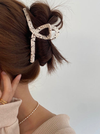 Splatter Pattern Bow Claw Hair Clips (SET OF 2)