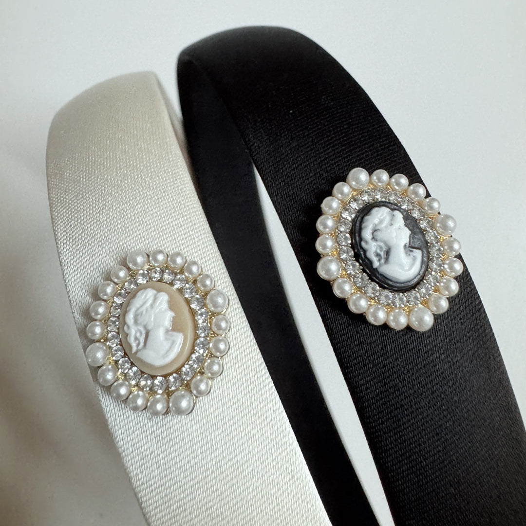 Cameo Pearl Satin Headbands (2 Colours)