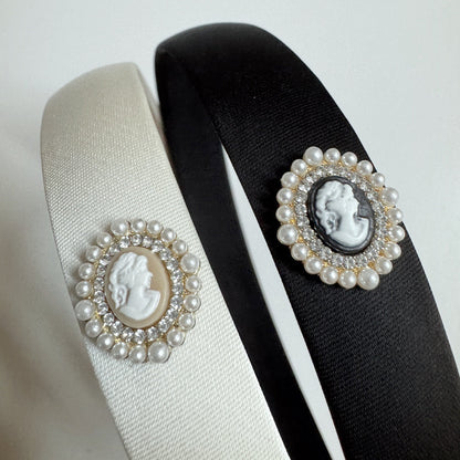 Cameo Pearl Satin Headbands (2 Colours)