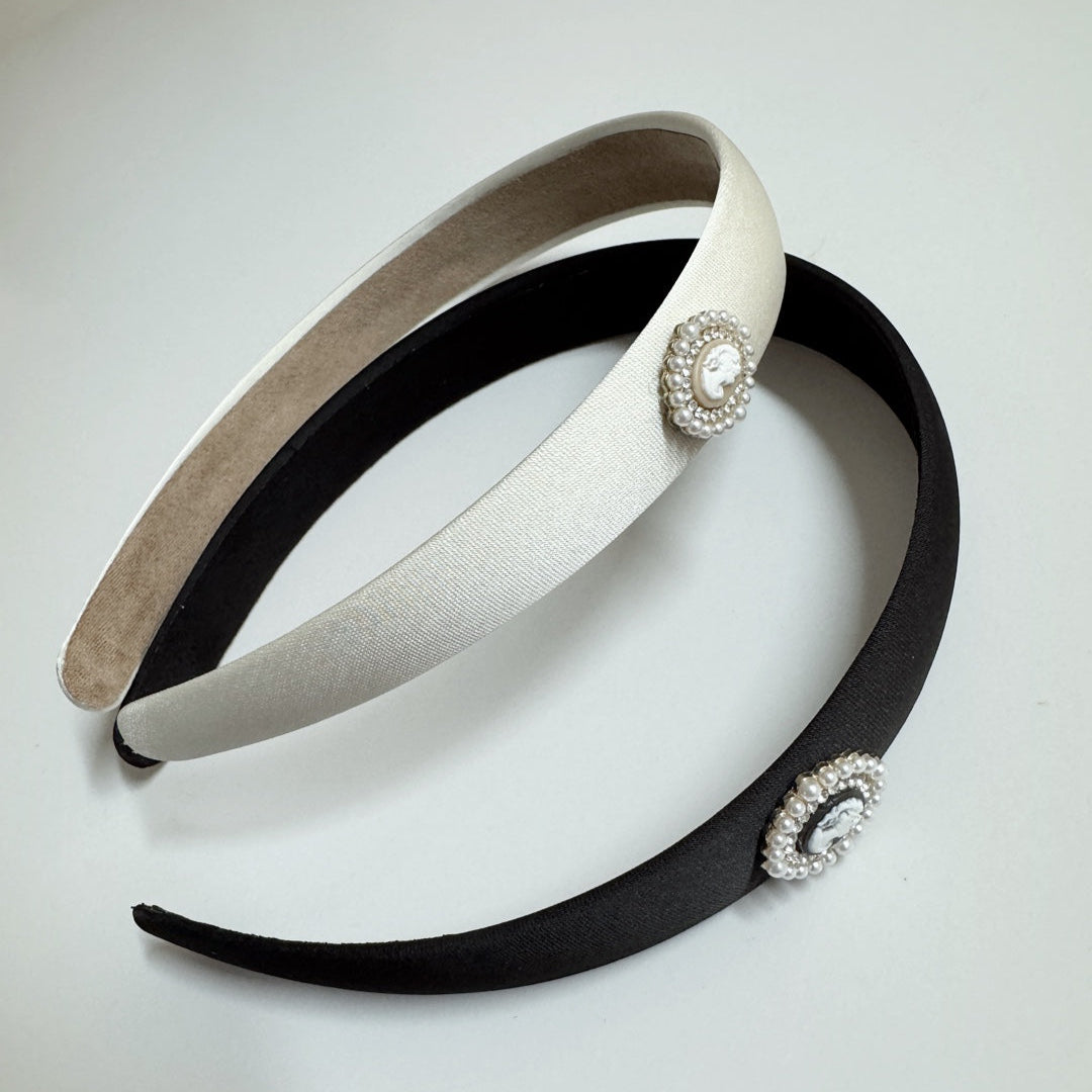 Cameo Pearl Satin Headbands (2 Colours)