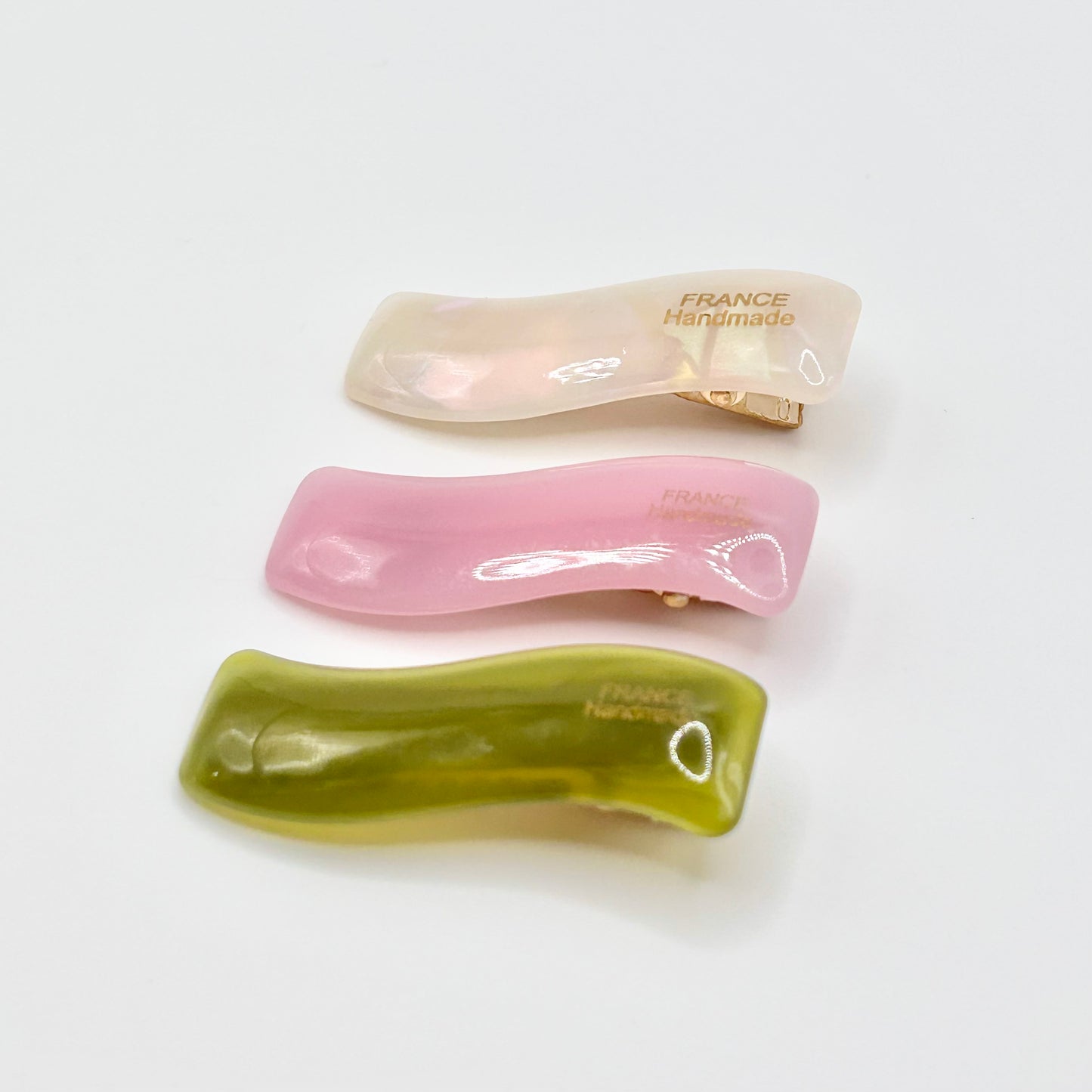 French Wave Design Barrette Hair Clips (SET OF 3)