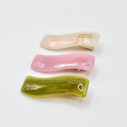 French Wave Design Barrette Hair Clips (SET OF 3)