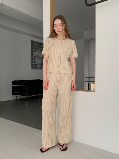 [Rêverit] Pleated Two-Piece Set (2 Colours)