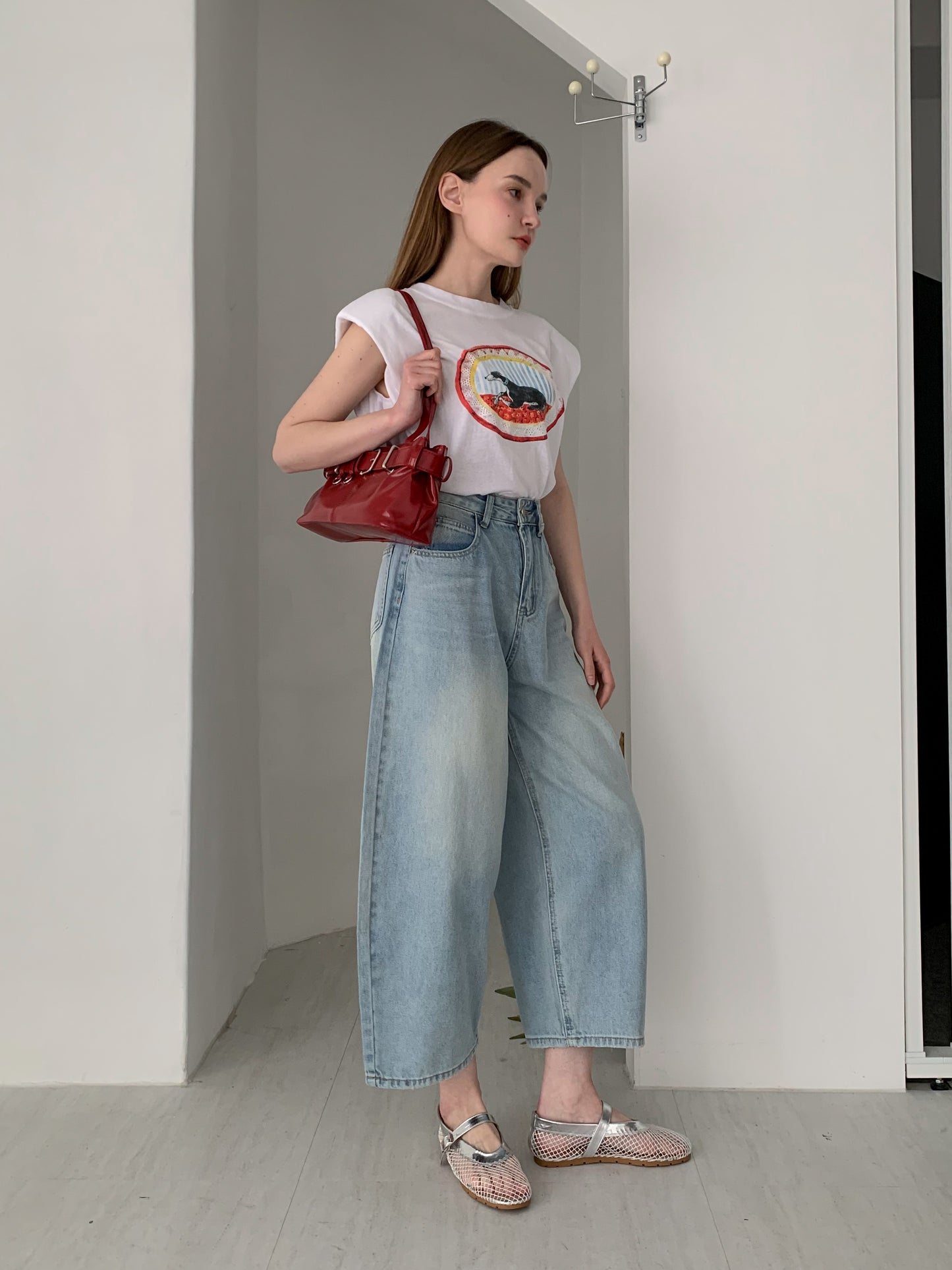 [Rêverit] Tapered Ankle-Crop Light Denim Jeans