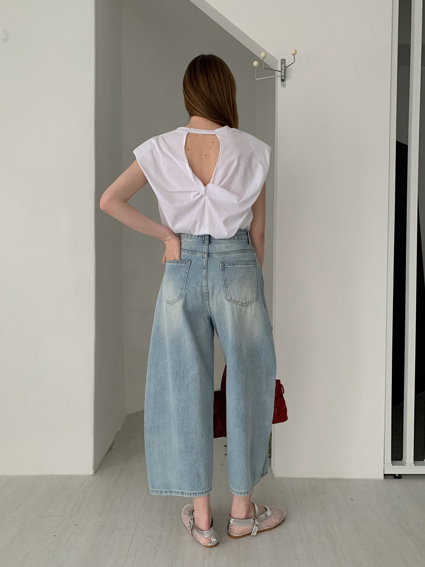 [Rêverit] Tapered Ankle-Crop Light Denim Jeans