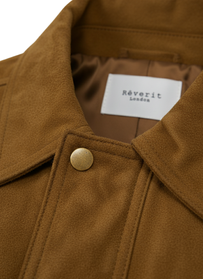 [Rêverit] Classic Suede Zip Jacket (Rust)