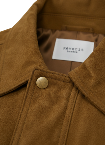 [Rêverit] Classic Suede Zip Jacket (Rust)
