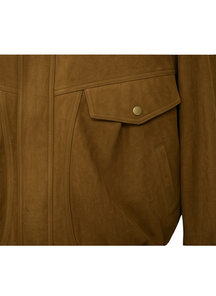 [Rêverit] Classic Suede Zip Jacket (Rust)