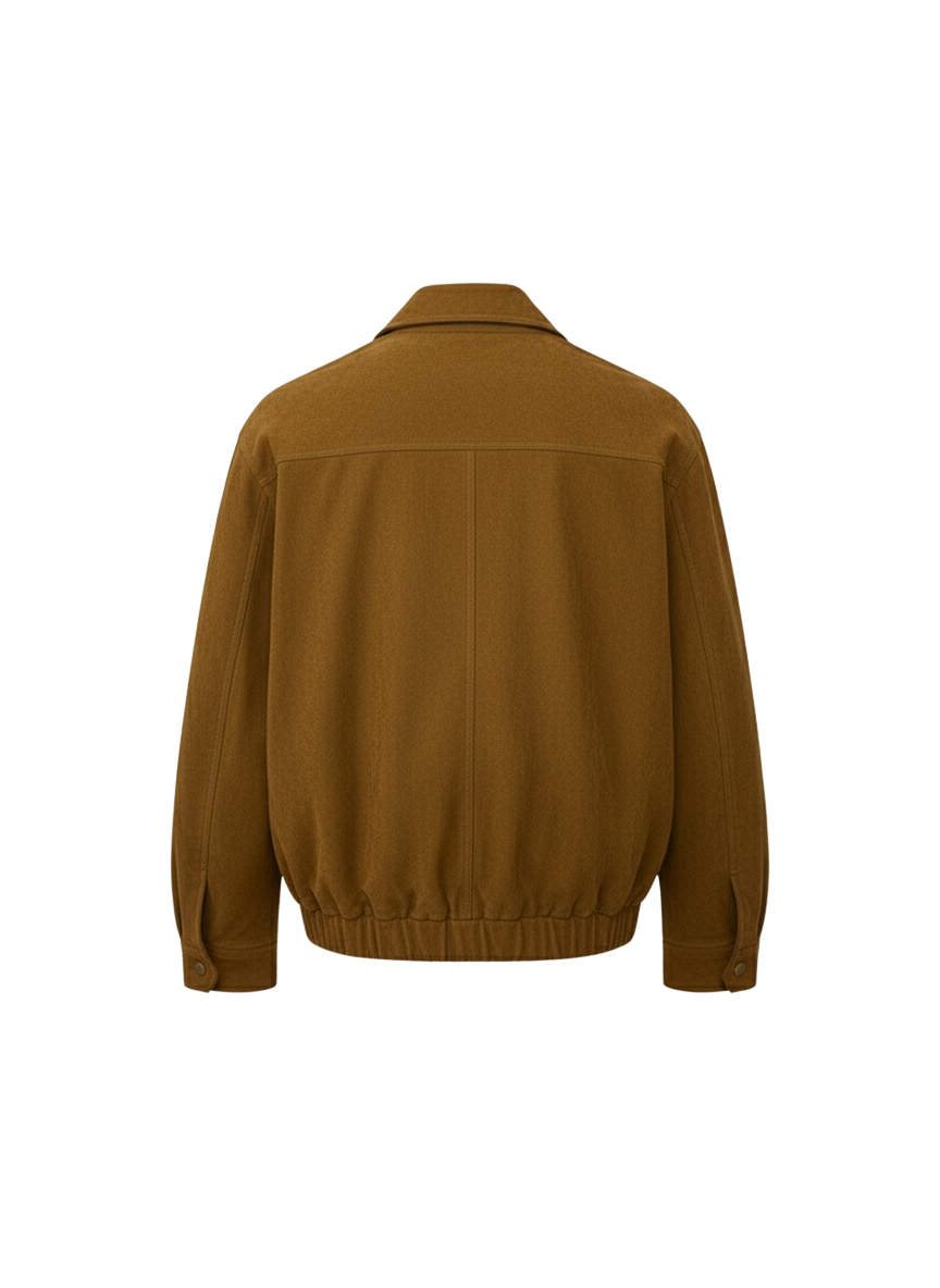 [Rêverit] Classic Suede Zip Jacket (Rust)