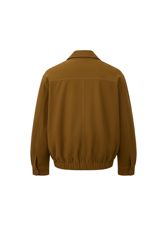 [Rêverit] Classic Suede Zip Jacket (Rust)