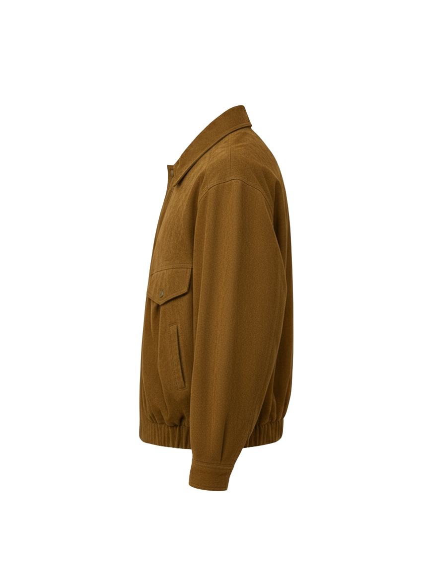 [Rêverit] Classic Suede Zip Jacket (Rust)