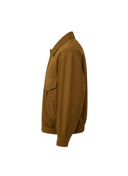 [Rêverit] Classic Suede Zip Jacket (Rust)