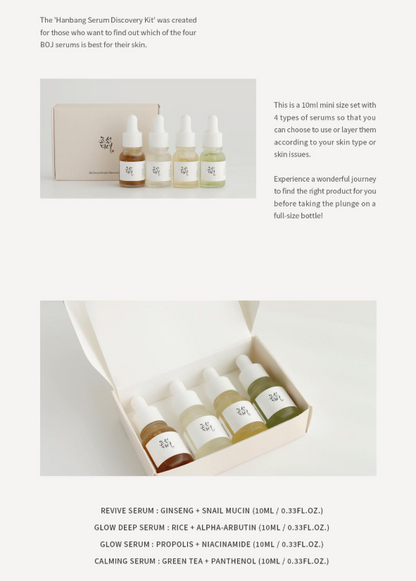 [BEAUTY OF JOSEON] Hanbang Serum Discovery Kit (4 serums)