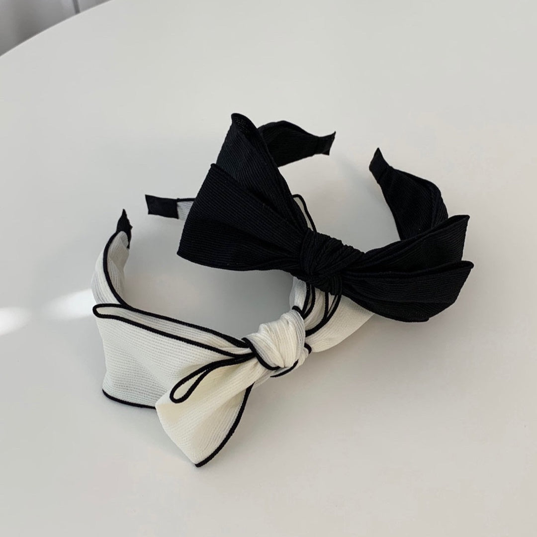 Wide Soft Fabric Bow Headband (2 Colours) image 0