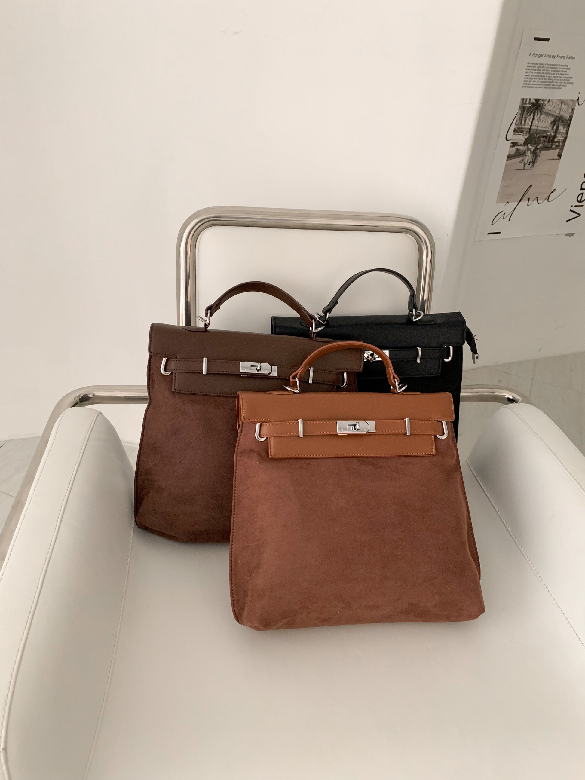 [Rêverit] - Buckle Large Shoulder Bag (3 Colours) image 2