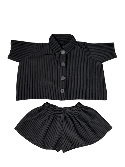 [Rêverit] Maison Pleats 007 - Kids (Salmon Pink/Black)